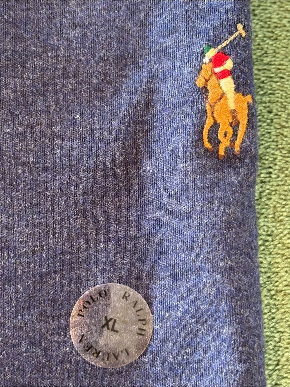 Ralph Lauren Navy Blue Crewneck T-Shirt w/Embroidered Pony, NWT, Size: XL (6518)